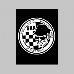 SKA So Goes SKA! - chrbtová nášivka veľkosť cca. A4 (po krajoch neobšívaná)